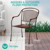 imageWrought Iron Patio Furniture Feet Caps 24 Pack Black  15quot Round Patio Furniture Feet Protectors Outdoor Chair Glides Outdoor Sliders for Chairs ampamp Tables24