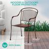 imageWrought Iron Patio Furniture Feet Caps 24 Pack White  15quot Round Plastic Outdoor Chair Leg Caps Patio Furniture Replacement FeetBlack