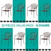 imageWrought Iron Patio Furniture Feet Caps 24 Pack White  15quot Round Plastic Outdoor Chair Leg Caps Patio Furniture Replacement FeetBlack