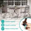 imageWrought Iron Patio Furniture Feet Caps 24 Pack White  15quot Round Plastic Outdoor Chair Leg Caps Patio Furniture Replacement FeetBlack