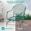 imageWrought Iron Patio Furniture Feet Caps 24 Pack White  15quot Round Plastic Outdoor Chair Leg Caps Patio Furniture Replacement FeetWhite