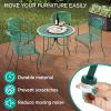imageWrought Iron Patio Furniture Feet Caps 24 Pack White  15quot Round Plastic Outdoor Chair Leg Caps Patio Furniture Replacement FeetWhite