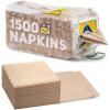 image1500Pack Brown Napkins  Bulk Unbleached Natural ampamp Rustic Kraft Paper Napkins  EcoConscious Disposable Kitchen Tissue Supplies for Home Parties Restaurant BBQ  12x12 Unfolded1 500 count