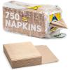 image1500Pack Brown Napkins  Bulk Unbleached Natural ampamp Rustic Kraft Paper Napkins  EcoConscious Disposable Kitchen Tissue Supplies for Home Parties Restaurant BBQ  12x12 Unfolded750 count