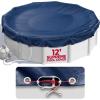 image28 ft Round Pool Cover for Above Ground Pools Above Ground Pool Cover Swimming Pool Cover Winter Pool Cover Keeps Out Debris Cold and UV Resistant Supreme Mesh Navy BlueRound