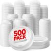 image500Pack Coffee Cup Lids  Disposable Coffee Lids for 8 10 12 16 20 ampamp 24 oz Paper Cups Dome for ToGo Beverages Expresso Tea Hot Chocolate  White