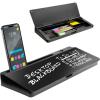 imageDesktop Dry Erase Board  Glass Erase Board  Black Desk Computer Buddy  Home Office ampamp Studying Essentials  Phone ampamp Tablet Slot Storage Compartment  Includes 4 Markers 1 EraserBlack
