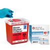 imageSharps Container Sharps Containers for Home Use Needle Disposal Containers  2 Quart with 300 Alcohol Prep Pads Alcohol Wipes Individually Wrapped