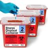 imageSharps Containers for Home Use 2 Gallon 3Pack  Needle Disposal Professional Grade Biohazard Containers