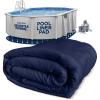 imageShop Square 12Foot Pool Liner Pad for Above Ground Pools  Under Pool Padding Above Ground Pool Pad Puncture Protection Extend Liner Life Durable Geotextile MaterialOval