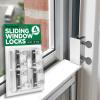 imageWindow Locks 10 Pack for Vertical and Horizontal Windows Sliding Window Locks Adjustable Aluminum Stoppers NoDrill Install Fits Tracks up to 316quot WideLarge