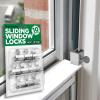 imageWindow Locks 4 Pack for Vertical and Horizontal Windows Adjustable Aluminum Stoppers Window Security NoDrill Install Requires 2836mm ClearanceSmall