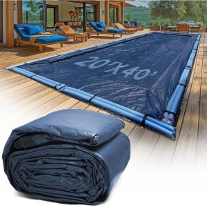 image20Ft x 40Ft Pool Cover for Inground Pools  Rectangle Winter Cover Inground Extra Thick Material and Durable Design Cold and UVResistance Easy Installation Navy Blue20 x 40 Feet