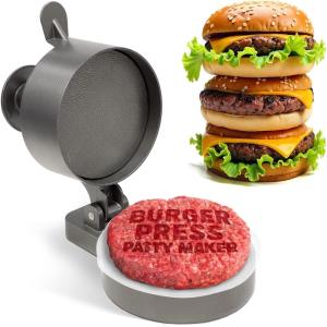 imageShop Square Burger Press Patty Maker  Adjustable Thickness 14 lb to 34 lb with Ejector  NonStick for Burgers Crab Cakes ampamp Sausage  Includes Patty Paper