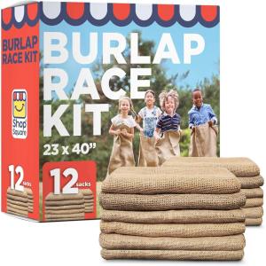 imageShop Square Potato Sack Race Bags 23x40  Set of 6 Fun Burlap Sacks for Kids ampamp Adults Perfect for Field Day BBQs Picnics Parties ampamp MorePack of 12