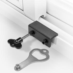 imageWindow Locks 4 Pack for Horizontal and Vertical Sliding Windows  Child Proof Security Stoppers Safety Locks for Home and Patio BlackSliding Window Lock  Black