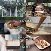 imageCompostable Square Palm Leaf Plates 8 Inch with Forks ampamp Knives 50 Each  Like Bamboo Plates Disposable Party Plates Biodegradable EcoFriendly Microwave ampamp Oven Safe10 Square Plates