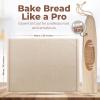 imageProfessional Bakers Couche Extra Large 35quot x 26quot Premium Proofing Cloth 100 Natural Flax Linen  with Bonus Storage Bag