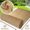 image60quot x 16 Feet Gardening Burlap Fabric Roll  Tree Wrap Weed Barrier Erosion Control Aisle Runner Multipurpose Natural Fabric High Density Jute Fiber MaterialBeige