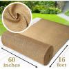image60quot x 16 Feet Gardening Burlap Fabric Roll  Tree Wrap Weed Barrier Erosion Control Aisle Runner Multipurpose Natural Fabric High Density Jute Fiber MaterialBeige