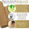 image60quot x 16 Feet Gardening Burlap Fabric Roll  Tree Wrap Weed Barrier Erosion Control Aisle Runner Multipurpose Natural Fabric High Density Jute Fiber MaterialBeige