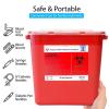 imageSharps Container Sharps Containers for Home Use Needle Disposal Containers  2 Gallon 2 Pack with 300 Alcohol Prep Pads Alcohol Wipes Individually Wrapped