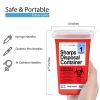 imageSharps Containers for Home Use  1 Quart 3Pack Biohazard Syringe and Needle Disposal Containers  Small Sharps Box for Travel and Professional Use