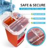 imageSharps Containers for Home Use  1 Quart 3Pack Biohazard Syringe and Needle Disposal Containers  Small Sharps Box for Travel and Professional Use