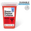 imageSharps Containers for Home Use  1 Quart 3Pack Biohazard Syringe and Needle Disposal Containers  Small Sharps Box for Travel and Professional Use