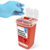 imageSharps Containers for Home Use  1 Quart 1Pack Biohazard Syringe and Needle Disposal Containers  Small Sharps Box for Travel and Professional Use
