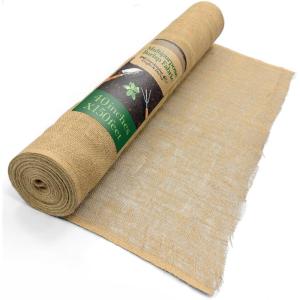 image40quotx150 Feet Gardening Burlap Fabric Roll  Burlap Tree Wrap Weed Barrier Erosion Control Aisle Runner Multipurpose Natural Fabric High Density Jute Fiber Material
