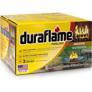 imageFire Logs for Indoor and Outdoor Use  45 lb Quick Light Fireplace Logs Fire Starter for Fireplace Camping Firepits and Bonfires 3 Hour Burn Time 6 Pack