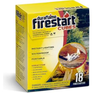 imageFire Starter Cubes for Indoor and Outdoor Use  Quick Ignition Fire Logs for BBQ Fireplace Fire Pit and Campfires 18 Pack