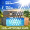 imageShop Square 12 x 24 Foot Rectangle Solar Pool Cover for Inground and Above Ground Pools 16 Mil  Premium Heavy Duty Solar Blanket for Above Ground Pool Blue  Made in USA18 FT