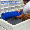 imageShop Square 12 x 24 Foot Rectangle Solar Pool Cover for Inground and Above Ground Pools 16 Mil  Premium Heavy Duty Solar Blanket for Above Ground Pool Blue  Made in USA18x36 FT