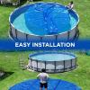 imageShop Square 12 x 24 Foot Rectangle Solar Pool Cover for Inground and Above Ground Pools 16 Mil  Premium Heavy Duty Solar Blanket for Above Ground Pool Blue  Made in USA18 FT