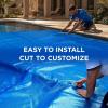 imageShop Square 12 x 24 Foot Rectangle Solar Pool Cover for Inground and Above Ground Pools 16 Mil  Premium Heavy Duty Solar Blanket for Above Ground Pool Blue  Made in USA12x24 FT