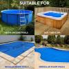 imageShop Square 12 x 24 Foot Rectangle Solar Pool Cover for Inground and Above Ground Pools 16 Mil  Premium Heavy Duty Solar Blanket for Above Ground Pool Blue  Made in USA12x24 FT