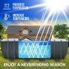 imageShop Square 12 x 24 Foot Rectangle Solar Pool Cover for Inground and Above Ground Pools 16 Mil  Premium Heavy Duty Solar Blanket for Above Ground Pool Blue  Made in USA18x36 FT