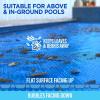 imageShop Square 12 x 24 Foot Rectangle Solar Pool Cover for Inground and Above Ground Pools 16 Mil  Premium Heavy Duty Solar Blanket for Above Ground Pool Blue  Made in USA16x32 FT
