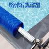 imageShop Square 12 x 24 Foot Rectangle Solar Pool Cover for Inground and Above Ground Pools 16 Mil  Premium Heavy Duty Solar Blanket for Above Ground Pool Blue  Made in USA18x36 FT