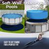 imageShop Square 27Foot Pool Liner Pad for Above Ground Pools  Under Padding Above Ground Pad Puncture Protection Extend Liner Life Durable Geotextile MaterialRound