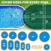 image18 x 34 ft Oval Pool Covers for Above Ground Pools Oval Winter Pool Cover Swimming Pool Cover Keeps Out Debris Cold and UV Resistant Supreme Mesh Green12x24 Oval