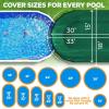 image18 x 34 ft Oval Pool Covers for Above Ground Pools Oval Winter Pool Cover Swimming Pool Cover Keeps Out Debris Cold and UV Resistant Supreme Mesh Green15x30 Oval