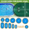 image18 x 34 ft Oval Pool Covers for Above Ground Pools Oval Winter Pool Cover Swimming Pool Cover Keeps Out Debris Cold and UV Resistant Supreme Mesh Green18x34 Oval