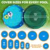 image18 x 34 ft Oval Pool Covers for Above Ground Pools Oval Winter Pool Cover Swimming Pool Cover Keeps Out Debris Cold and UV Resistant Supreme Mesh Green15 Round