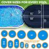 image10 x 15 ft Oval Pool Covers for Above Ground Pools Oval Winter Pool Cover Swimming Pool Cover Keeps Out Debris Cold and UV Resistant Supreme Mesh Navy BlueOval