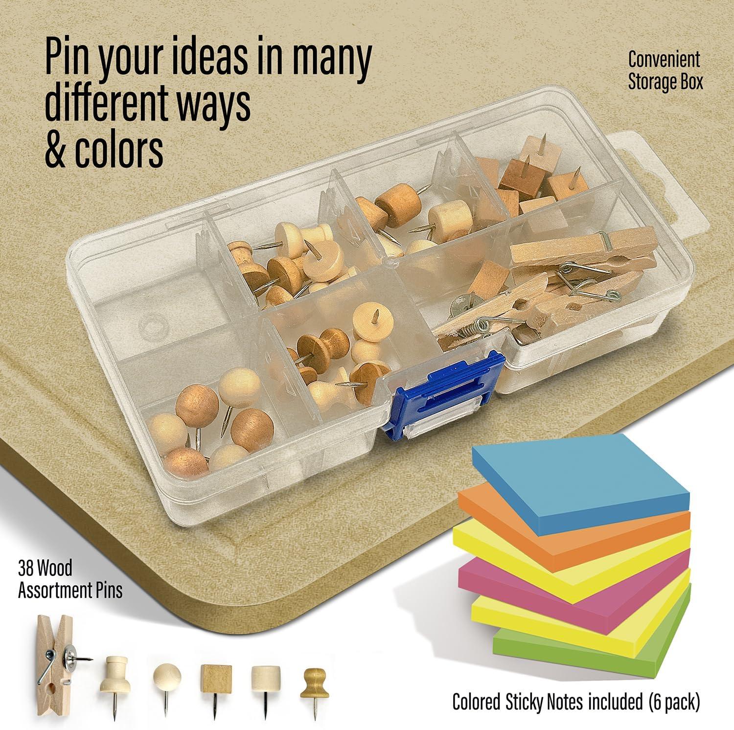 imageLarge Bulletin Board 60 x 36 Inches  Foldable Felt Bulletin Board for Wall Cork Board Alternative with 100 Color Pins ampamp 12 Note Pads Vision Board  BlackKhaki