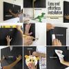 imageLarge Bulletin Board 60 x 36 Inches  Foldable Felt Bulletin Board for Wall Cork Board Alternative with 100 Color Pins ampamp 12 Note Pads Vision Board  BlackBlack