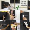 imageLarge Bulletin Board 60 x 36 Inches  Foldable Felt Bulletin Board for Wall Cork Board Alternative with 100 Color Pins ampamp 12 Note Pads Vision Board  BlackBlack